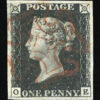 Great Britain S.G. 1 - Plate 4 "OE" ●